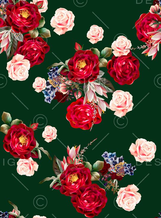 花卉印花华亿平台图片