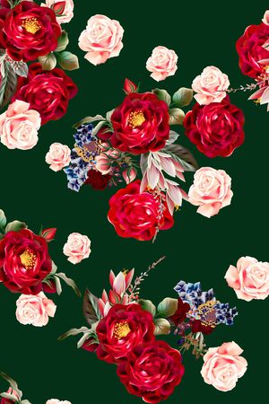 花卉印花华亿平台图片