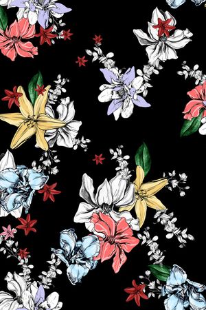 花卉印花华亿平台图片