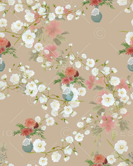 花卉印花华亿平台图片