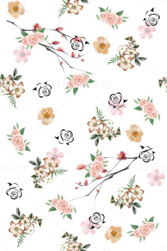 花卉印花华亿平台图片