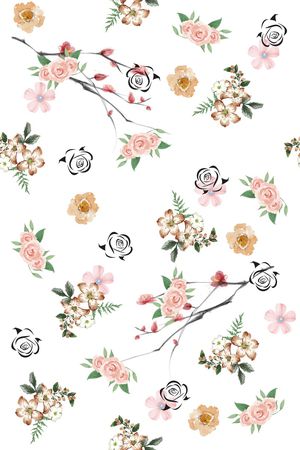 花卉印花华亿平台图片