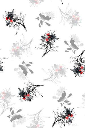 花卉印花华亿平台图片