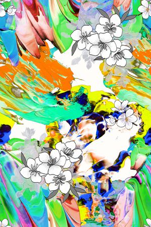 晕染肌理印花华亿平台图片