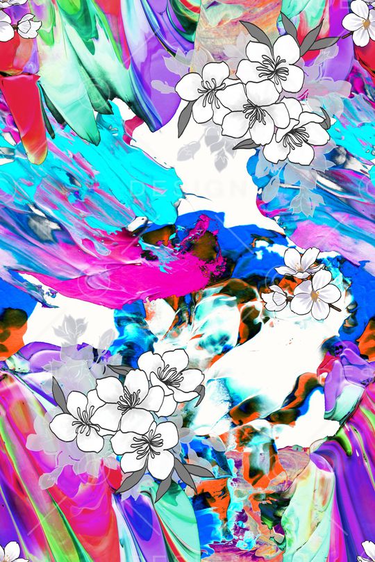 晕染肌理印花华亿平台图片