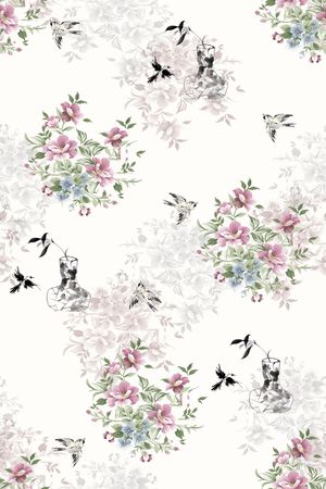 花卉印花华亿平台图片