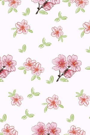 清爽底花卉印花华亿平台图片