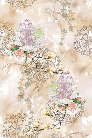 花卉印花华亿平台图片