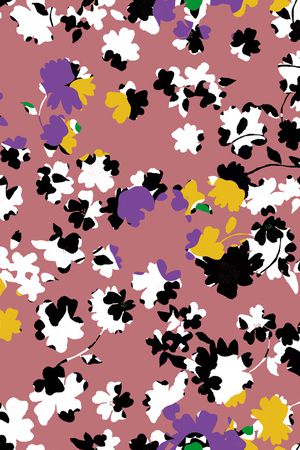 清爽底花卉印花华亿平台图片