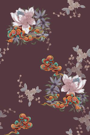 花卉印花华亿平台图片