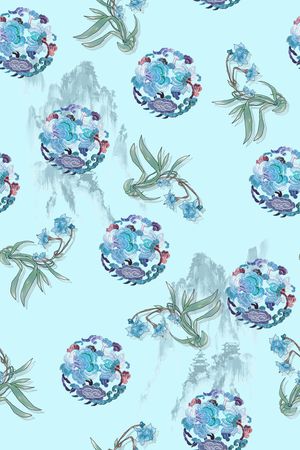 晕染肌理印花华亿平台图片