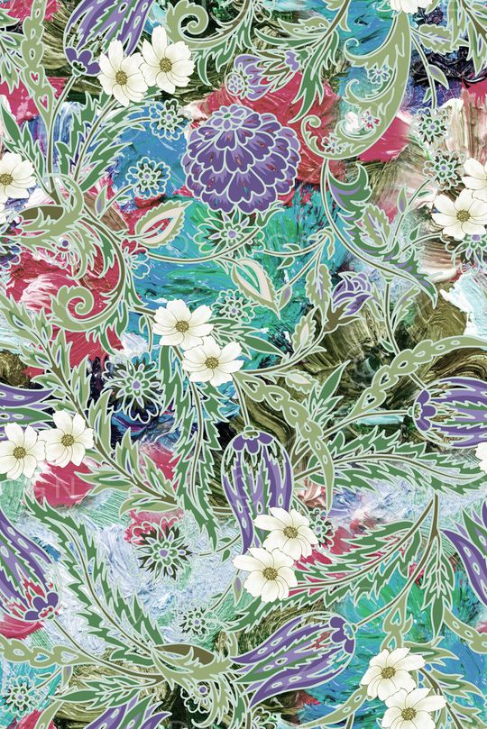 晕染肌理印花华亿平台图片