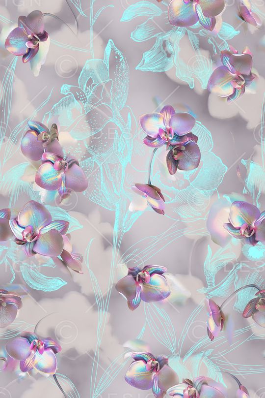 风格化花卉印花华亿平台图片