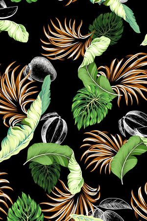 棕榈树印花华亿平台图片