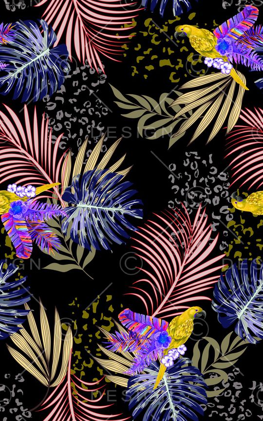 棕榈树印花华亿平台图片