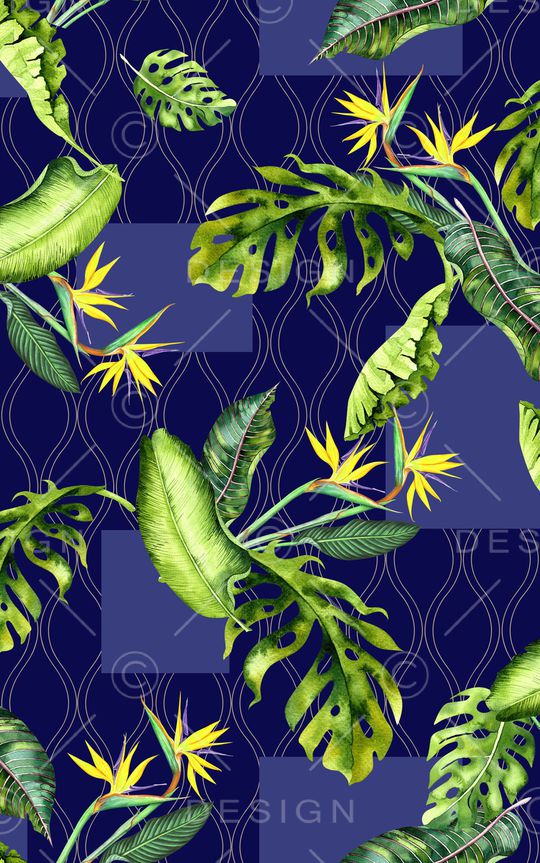 棕榈树印花华亿平台图片