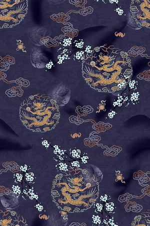 中国风印花华亿平台图片