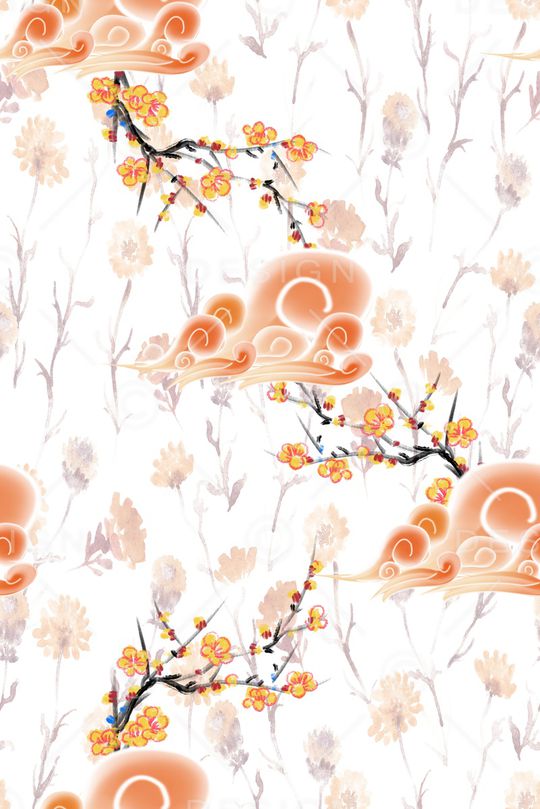 中国风印花华亿平台图片