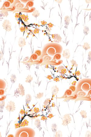 中国风印花华亿平台图片