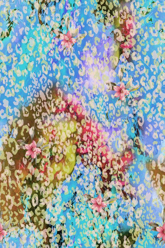 豹纹印花华亿平台图片