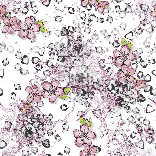 花卉印花华亿平台图片