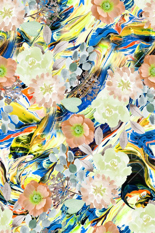 晕染肌理印花华亿平台图片