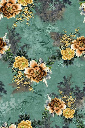 中老年印花华亿平台图片