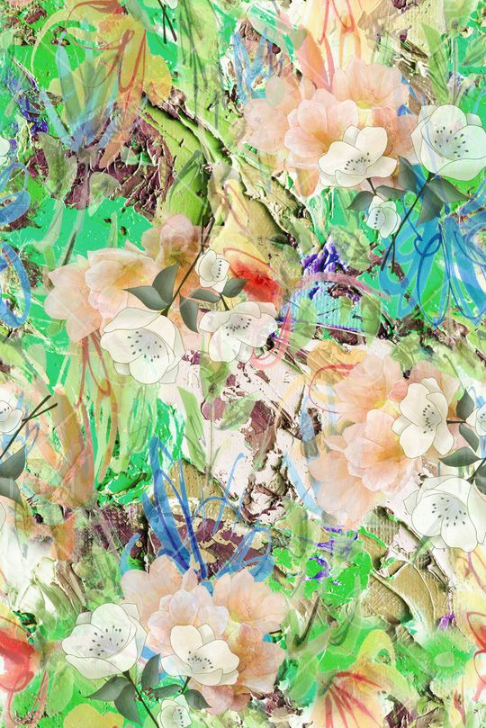 花卉印花华亿平台图片