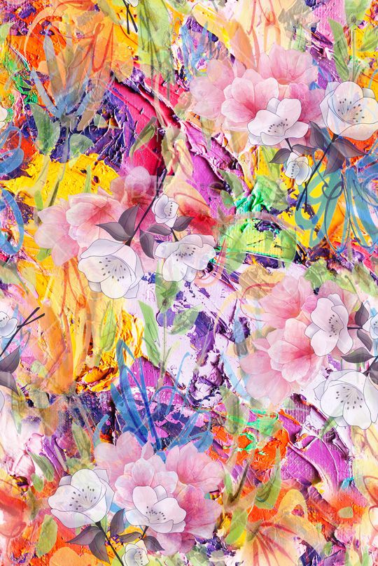 晕染肌理印花华亿平台图片