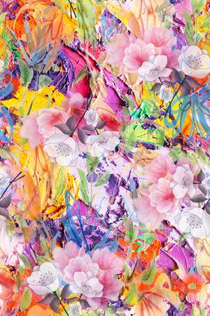 晕染肌理印花华亿平台图片