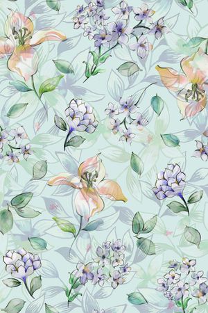 花卉印花华亿平台图片