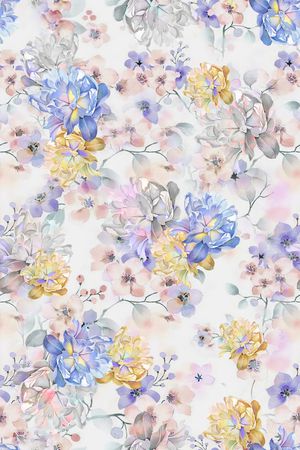 花卉印花华亿平台图片