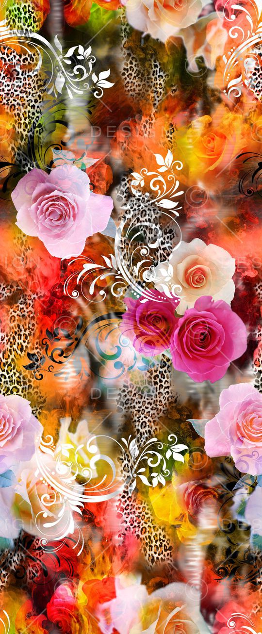 花卉印花华亿平台图片