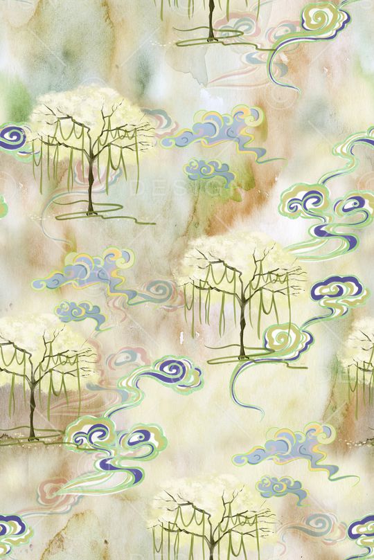 中国风印花华亿平台图片