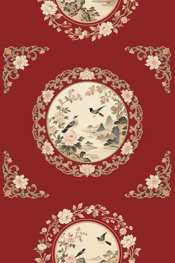 中国风印花华亿平台图片