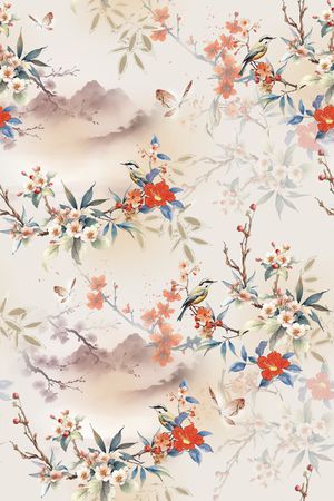 花卉印花华亿平台图片