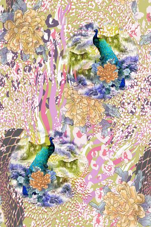 豹纹印花华亿平台图片