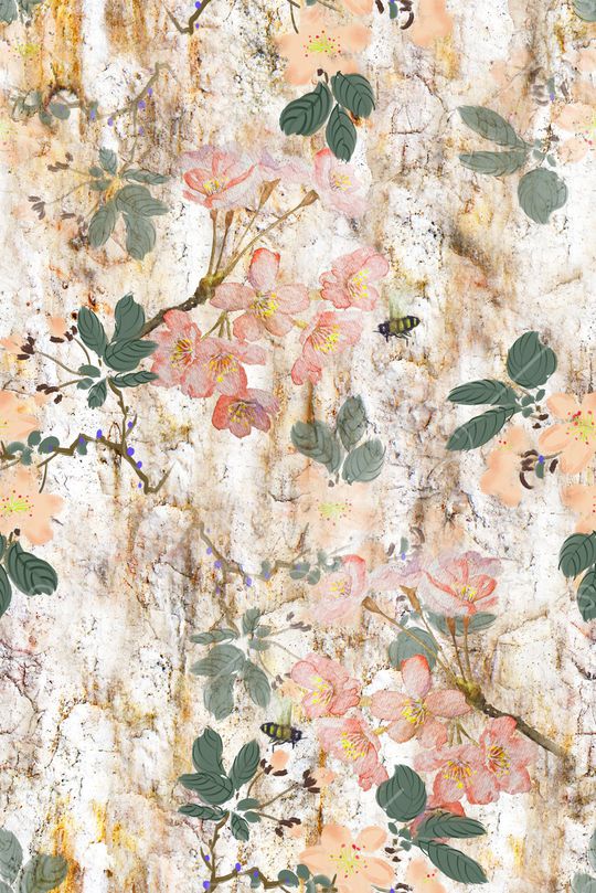 花卉印花华亿平台图片