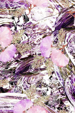 线条花卉印花华亿平台图片