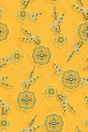 中国风印花华亿平台图片