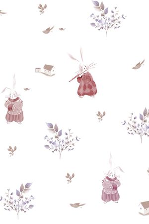 卡通动物印花华亿平台图片