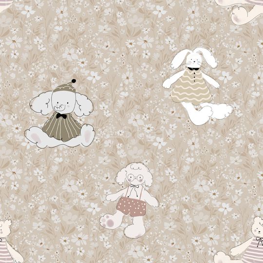 卡通动物印花华亿平台图片