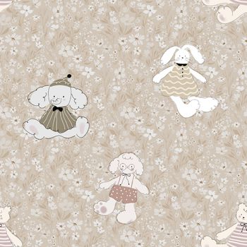 卡通动物印花华亿平台图片