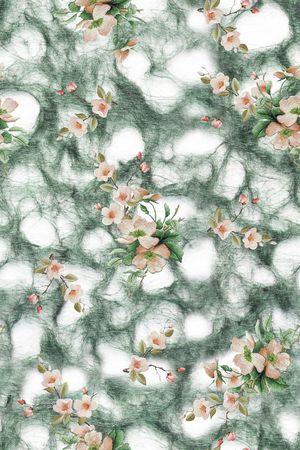 花卉印花华亿平台图片