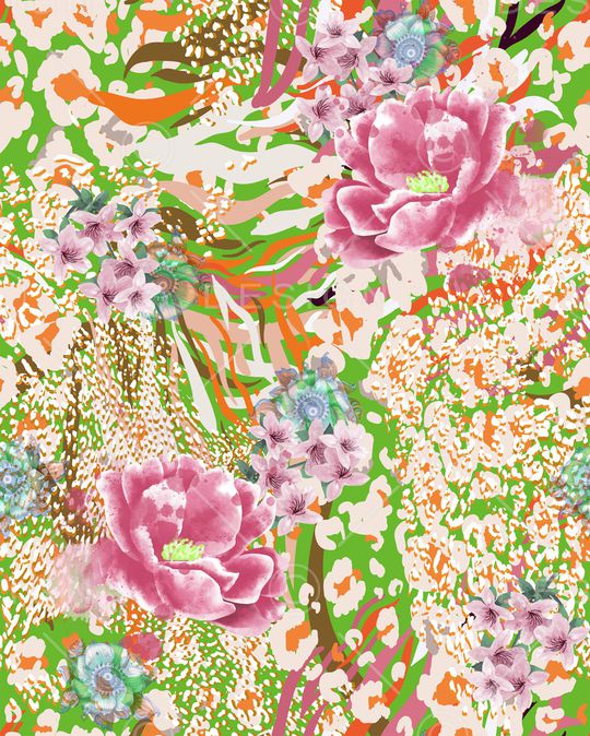 豹纹印花华亿平台图片