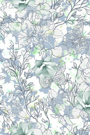 花卉印花华亿平台图片