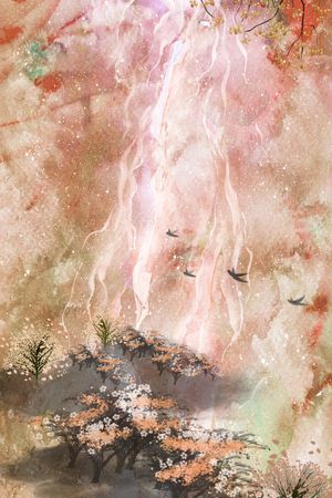 中国风印花华亿平台图片