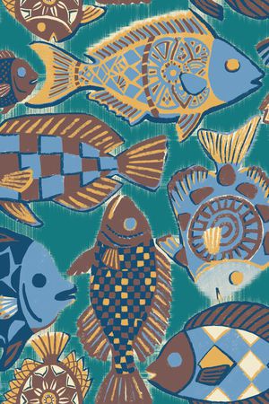 鱼印花华亿平台图片