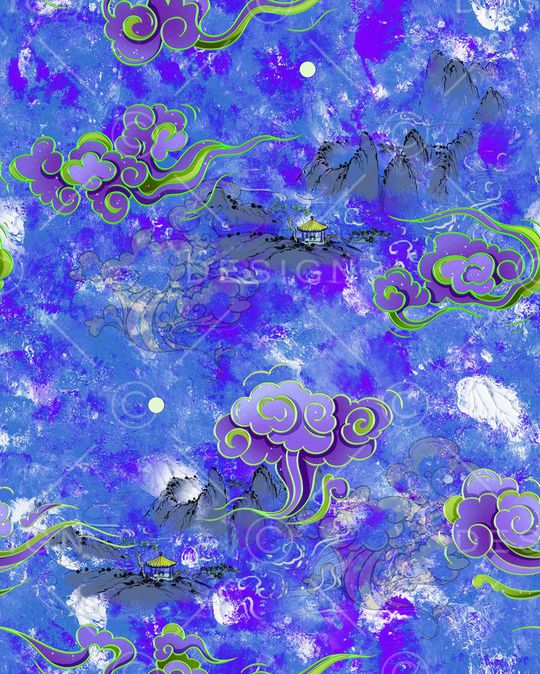 晕染肌理印花华亿平台图片