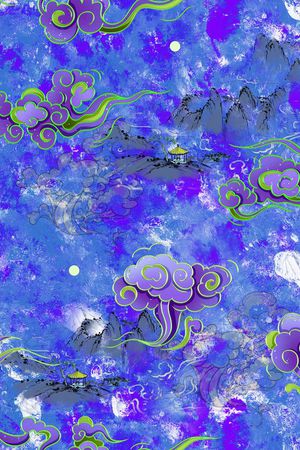 晕染肌理印花华亿平台图片